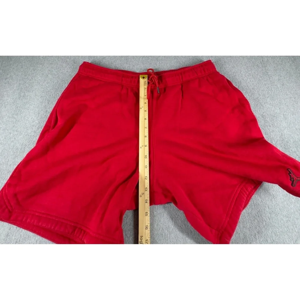 Jordan Air Shorts 2XL XXL Red Black Fleece Athletic Training Men's Basketball‎